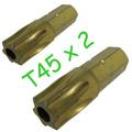 View Item Torx T45 / TX45 Star Pin Screwdriver Security Bit - 2 PK ( star & pin )